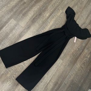 NWT off the shoulder black jumpsuit